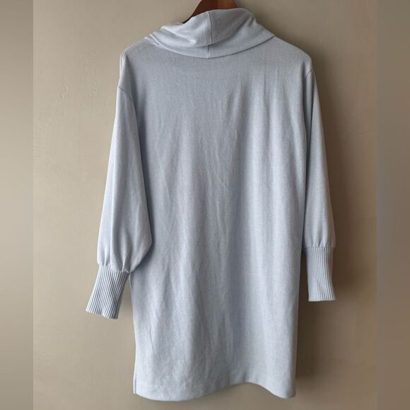 MAEVE By ANTHROPOLOGIE Pull-On NEW Sky Blue Long Sleeve Sweater Dress PETITE XS - Picture 2 of 6
